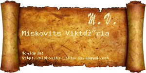 Miskovits Viktória névjegykártya